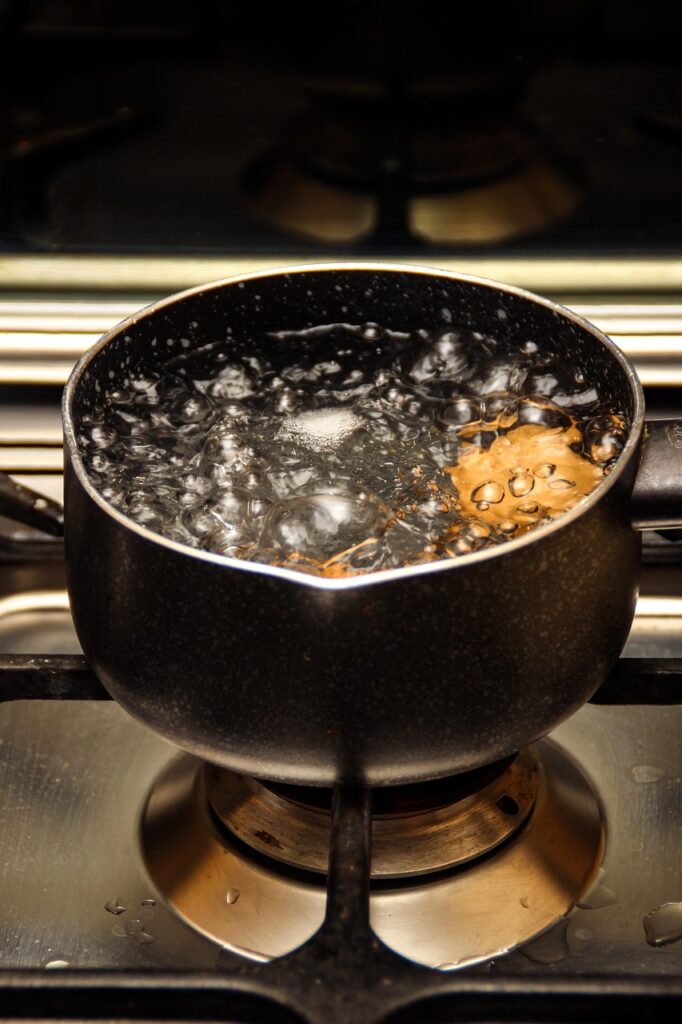 pan, water, food, boiling water, fire, cook, egg, nature, picture